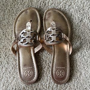 Tory Burch Rose-Gold Sandals